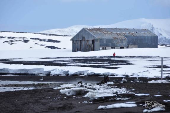 Antigo hangar de Deception Island, na Antártida